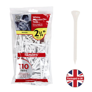 Bumper Bag (110) Wooden tees 2 3/8" white