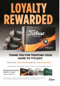 Titleist 4 dozen for the price of 3 offer